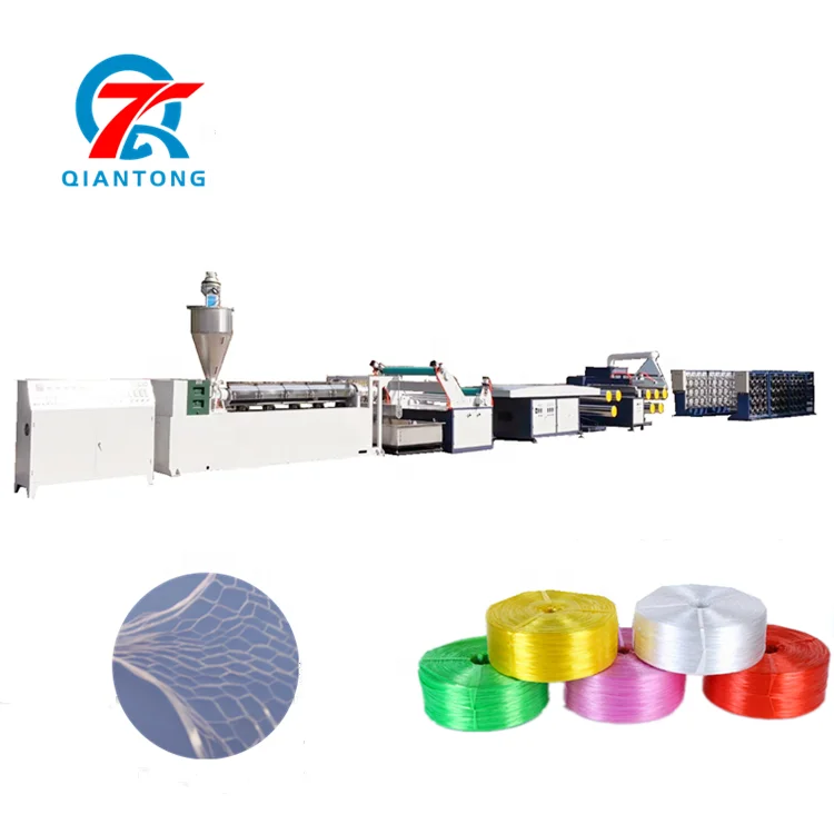 Plastic PP Polypropylene fibrillated yarn extrusion plant agriculture baler twine manufacturing making machine