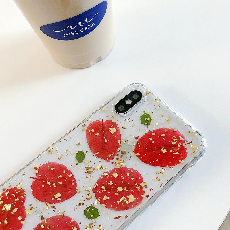 
2021 dropshipping pressed real flowers glitter phone case clear soft protective cover for Iphone 11/12 13 pro max 6 7 8 