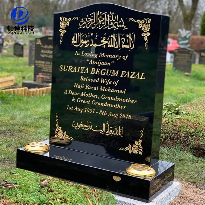 High Quality Shanxi Black Tombstone and Monument Cemetery Wholesalers Granite Graves For Sale, Headstone Black Granite