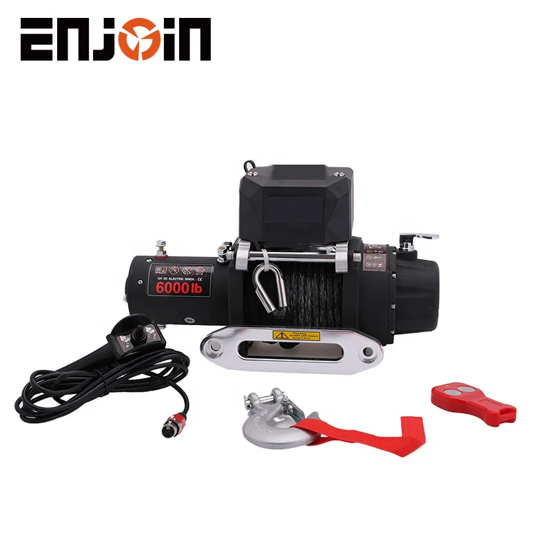 ENJOIN Excellent 6000 Mechanical Lifting Winch High Quality Small Electric Winch  For Off  Road Vehicle