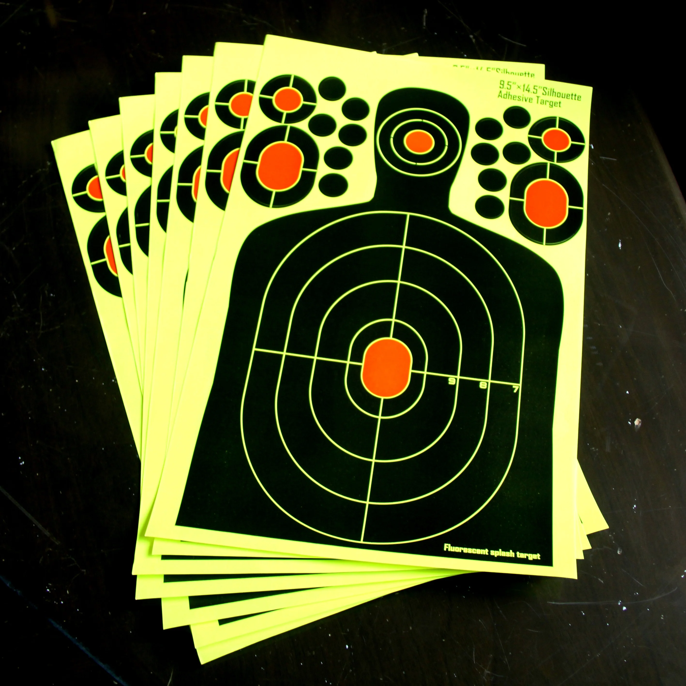 9.5*14.5inch human silhouette  Fluorescent reactive splatter burst paper Shooting targets-Easy to See Your Shots