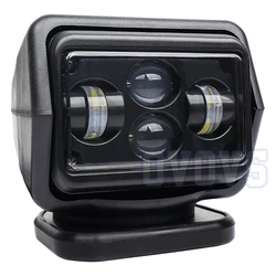 OVOVS Car Dragon Edition Led Remote Searchlight 60w Marine Ceiling Spotlight Yacht Rotating Search Light Refit Spotlight