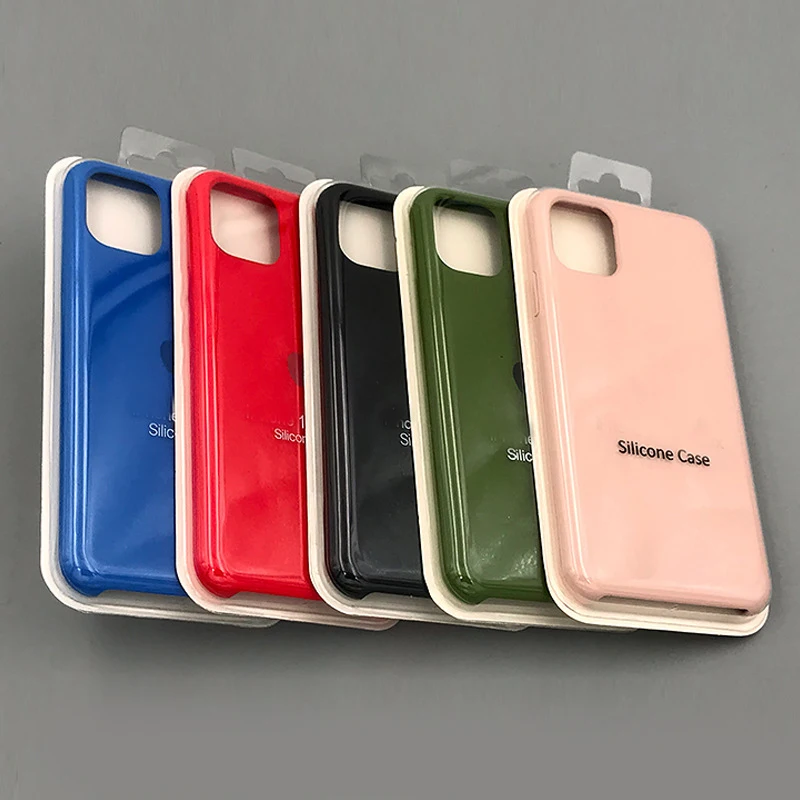 Original Liquid silicone logo packaging wholesale high quality xr xs luxury 2021 mobile phone bags case for iphone 11 12 pro max