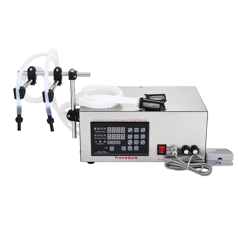 1/2/4/6 Heads alkali Acid corrosion Resistance Hot Semi Automatic Juice Water Bottling Liquid Filler Filling Machine