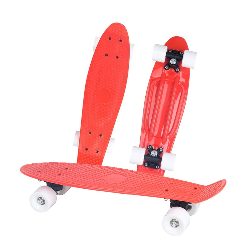 wholesale Mini 22 inch complete blank deck plastic fish board cruiser skateboard with PVC wheel