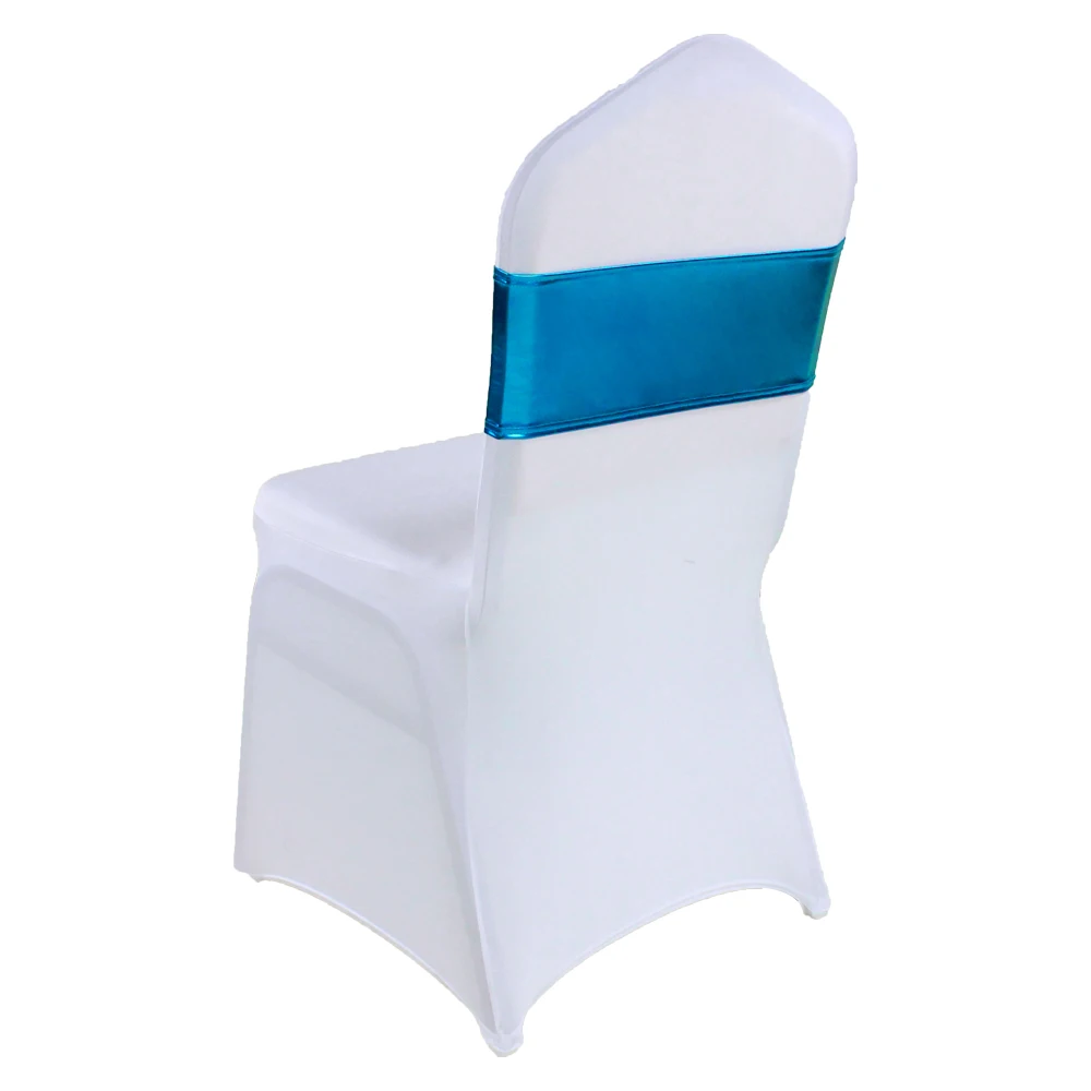 Shiny Stretch Metallic Chair Bands Chair Sashes Chair hooders for wedding  decoration banquet party events