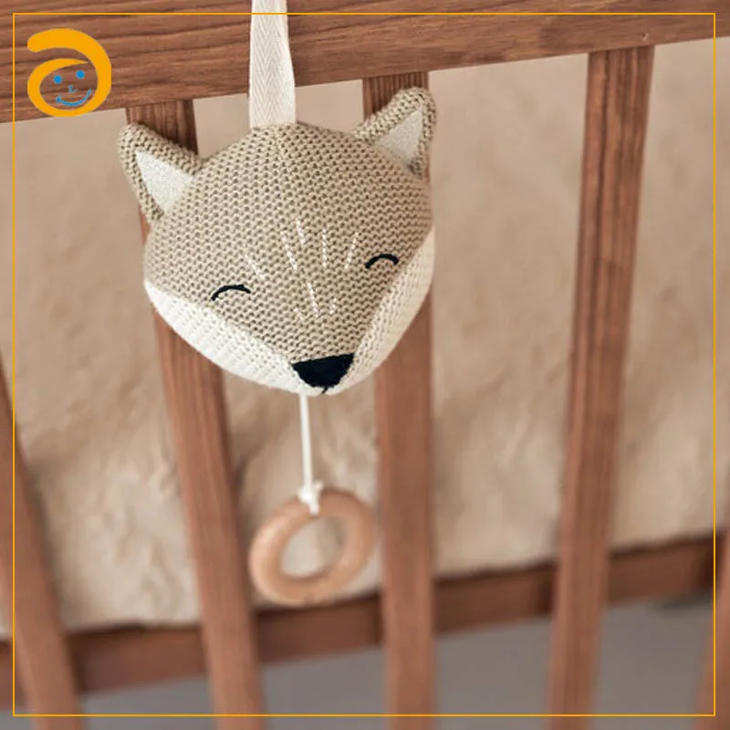 New Design Hanging Pendants Nursery Bedroom Fox Bear Music Box Tint Cribs Beds Bolster Decoration For Baby Kids Children Toy