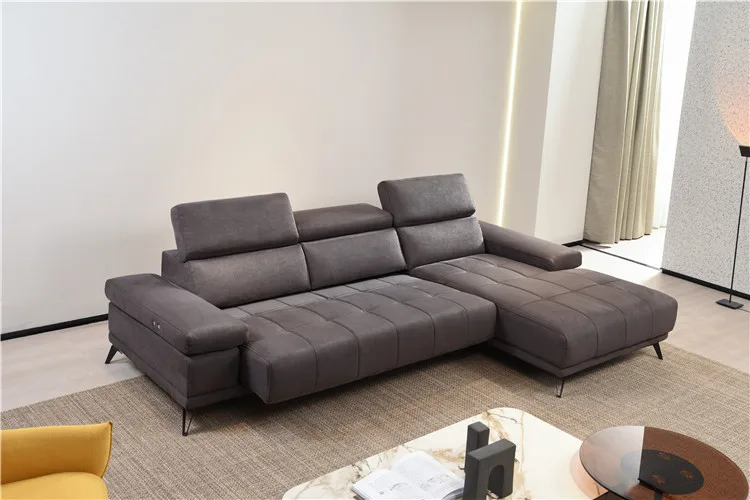 Farrell new design tufted high end leather couch power recliner leather sofa bed
