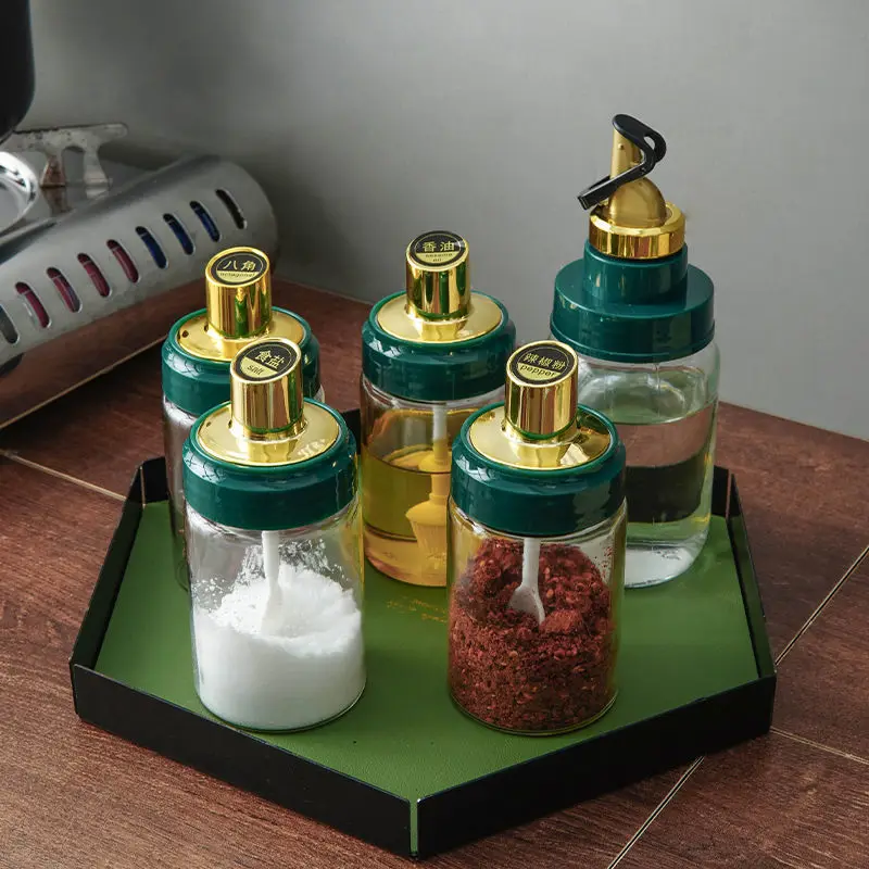 Wholesale Hot Sale Storage Condiment Container Spice Glass Airtight Jar Kitchen Supplies