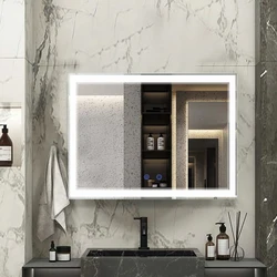 Интерьер дизайн светодиодной подсветкой косметическое зеркало для ванной комнаты зеркало для ванной со светодиодной подсветкой зеркала