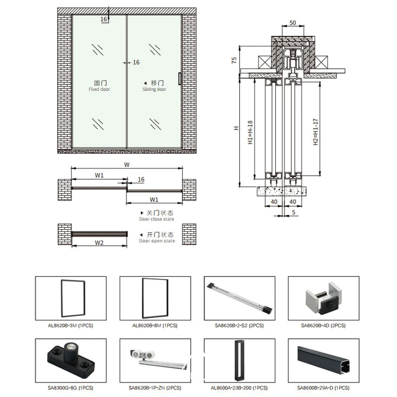 NFRC modern thermal break aluminum alloy doors aluminum alloy sliding 4 panels patio door aluminum alloy windows and doors