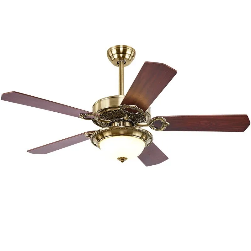 Modern Decorative Dc Motor Wood 5 blades Led Ceiling Fan Control By Wall Switch 42 Inch Led Ceiling Fan Light