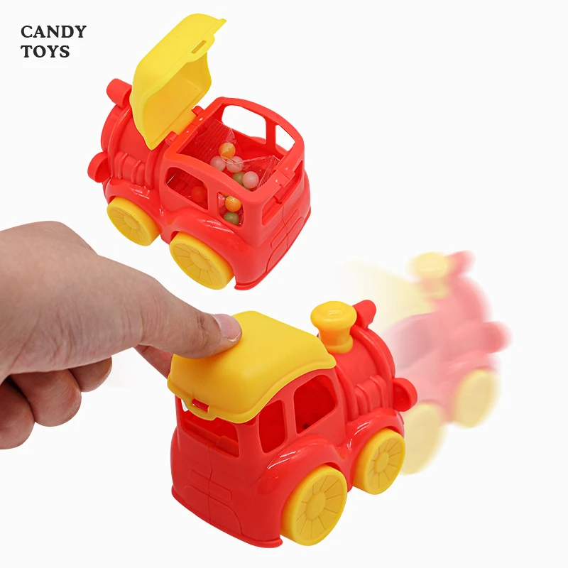 Cheap Candy Toys Funny Cartoon train Hand Fan Kids Hard Candy hot car