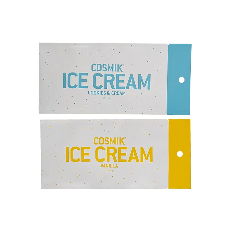 Customized Back Seal Bag Frozen Disposable Food Grade Aluminum Foil Dark Chocolate Popsicle Ice Cream Packaging Bags