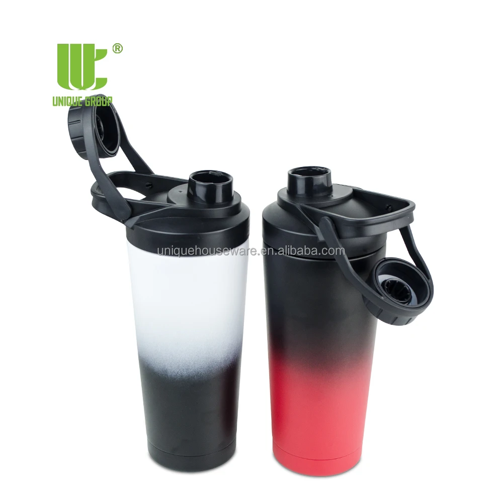 25oz Shaker Bottle Stainless Steel Water Bottle and Protein Powder Container Shaker Reusable Gym Water Bottle