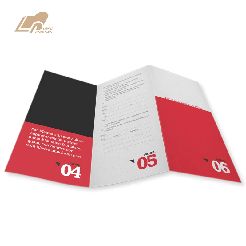 OEM рекламная Складная брошюра для продукта, печать листовок