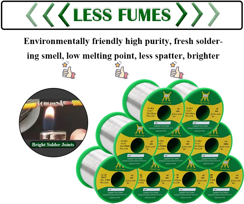 XHT Plumbing Solder 97/3 Solder Wire Sn97Cu3 Lead Free 2.0mm Soldering Wire