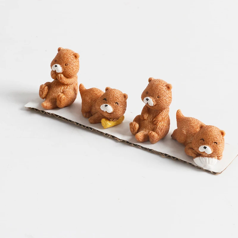 Fashion DIY Fairy Garden Dollhouse Bonsai Ornament Home Decor Otters Multi Style Figurine Animal Model Miniature Water Dog Craft