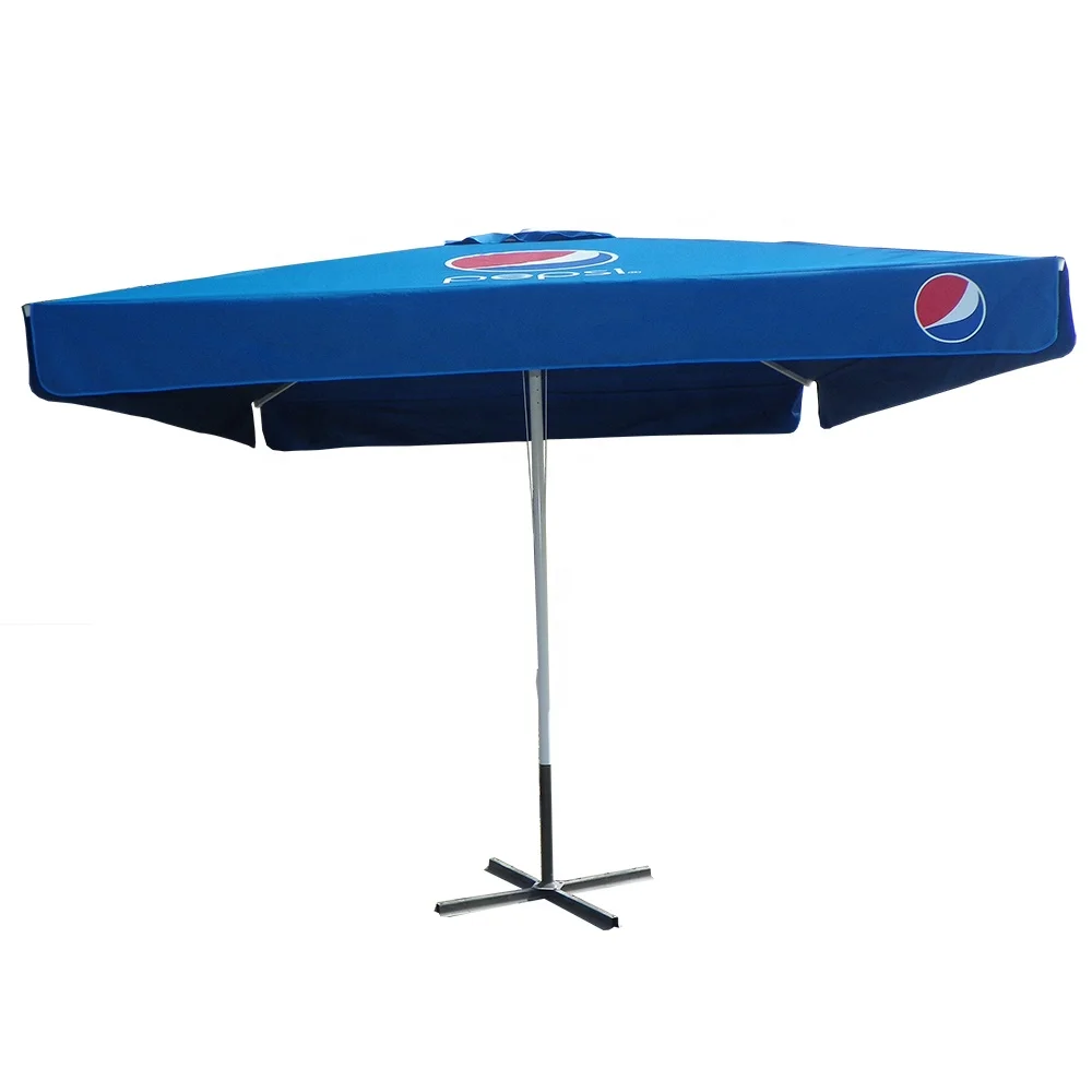4x4M square shape sunshade beach umbrella advertising parasol patio parasol