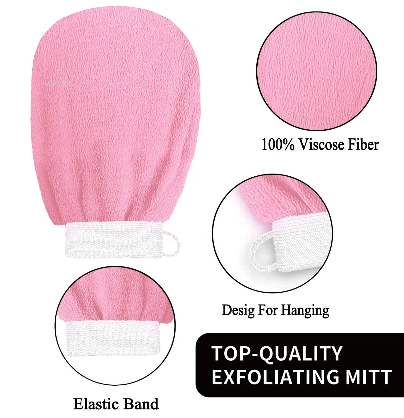 Hot Sale 150D Single Viscose Exfoliating Bath Glove Body Scrub Glove Removal Dead Skin Cleaning Body Mitt