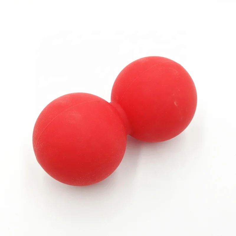YOGA Double Massage Ball 100% Food Silicone Rubber, Massage Lacrosse Balls for Myofascial Release, Trigger Point Therapy