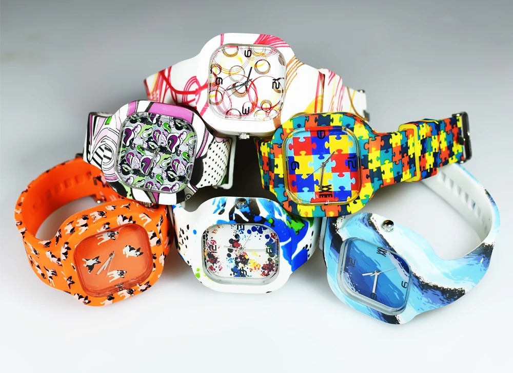 Newest 5ATM Waterproof TOP Quality Custom Jelly relogio Silicon Watch reloj