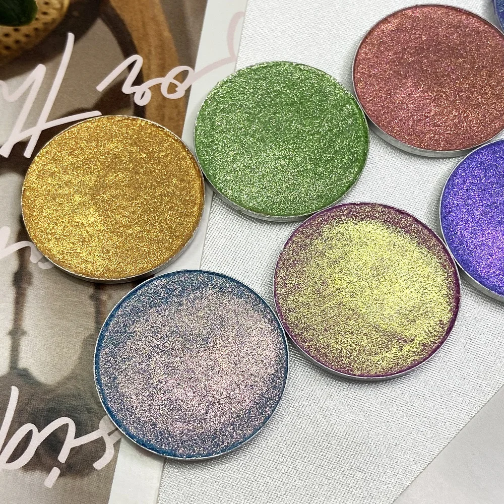 Подгонянная многохромная палитра теней для век oem макияж высокий пигмент водостойкая жемчужная частная этикетка