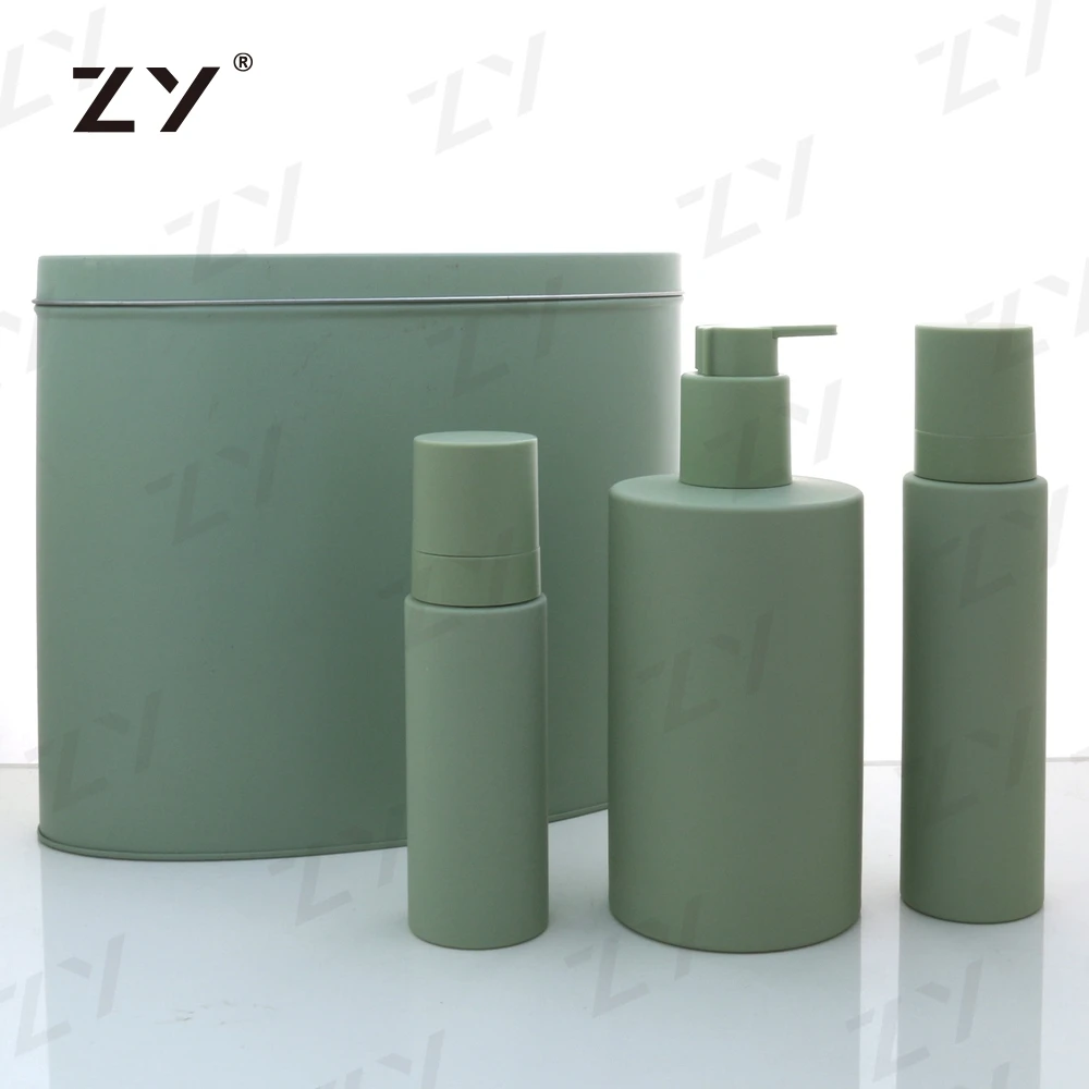Soft Touch Cylinder Shampoo Bottle  Round Bottom Hotel Shampoo Bottles Luxury Shampoo And Conditioner Bottles