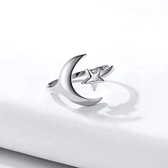 Custom Stainless steel Rings Minimalist Teardrop High Polish, Fast Color, Comfortable Fit Opening Adjustable Ring for women