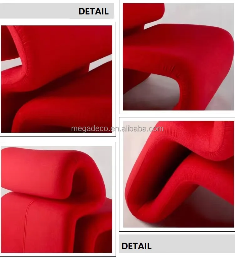 DONSUN Designer Abstract Lines Fold Jan Etcetera Bend Bendy Lounge Chair Fiberglass Profiled Lounge Chair