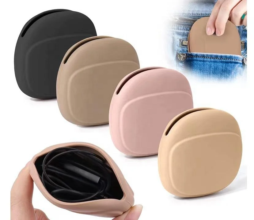 Popular multi-functional portable silicone earphones storage box