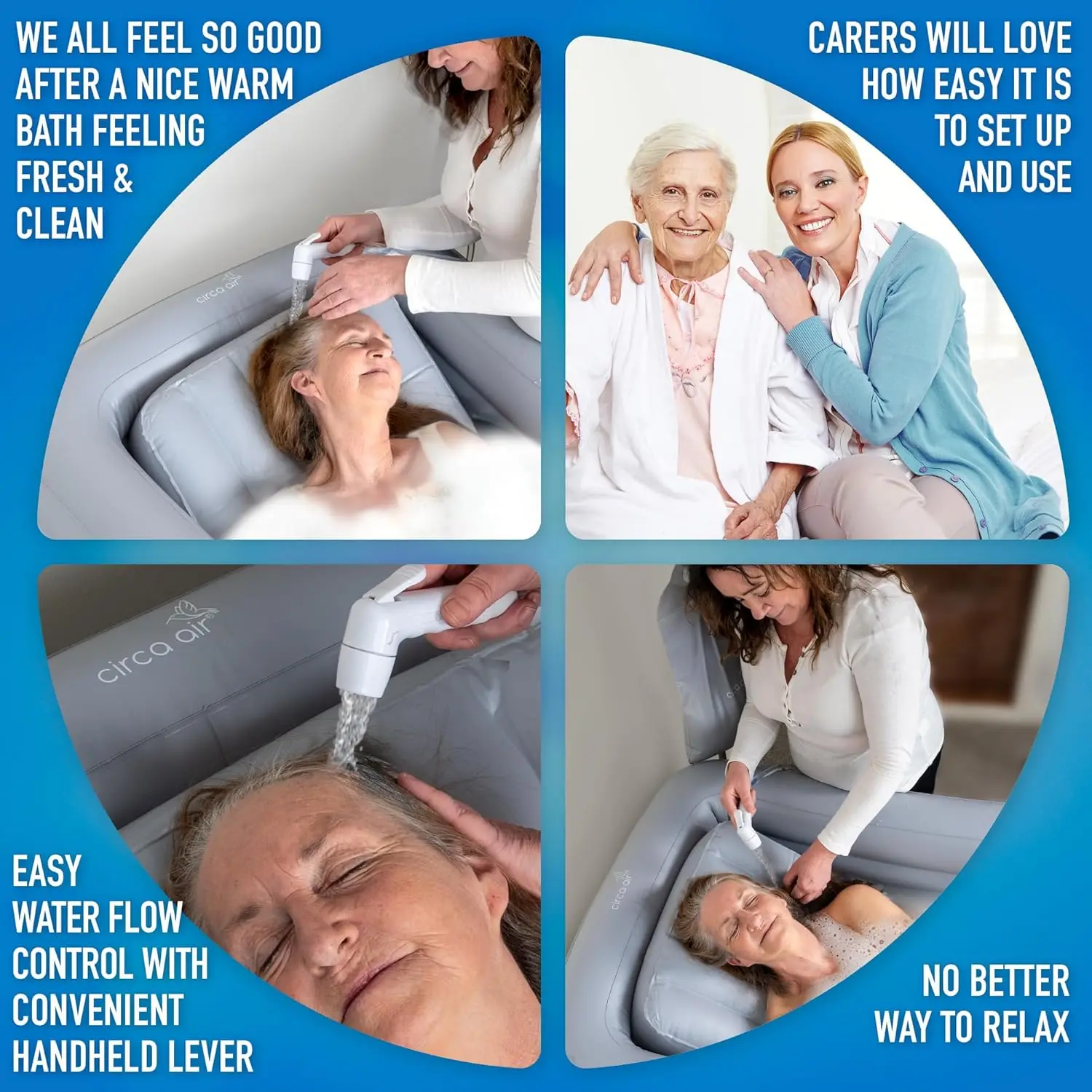 Portable PVC Bath Tubs Adults Elderly Medical Inflatable Bath System Full Body Bedridden Handicapped Swimming Pool Use