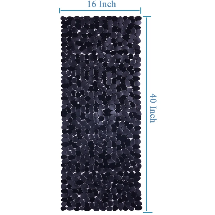 Non-Slip Mat Massage Bathroom Bath Tub Mats Drain Hole Quick Drying Shower Floor Mat