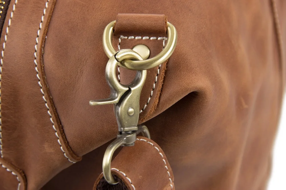 Travel Weekend Duffle Bag Mens Travel Handbag Duffle Gym Sports Outdoor Activities Daily High Quality Genuine Leather Men Unisex