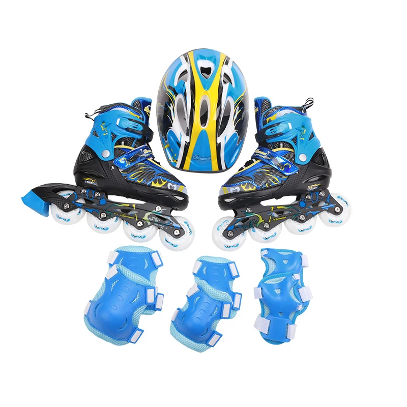 4 Wheels Waterproof Safe Sensitive Brake Cheap Adjustable Portable Flashing Roller Children Kids Pink Inline Skates Shoes