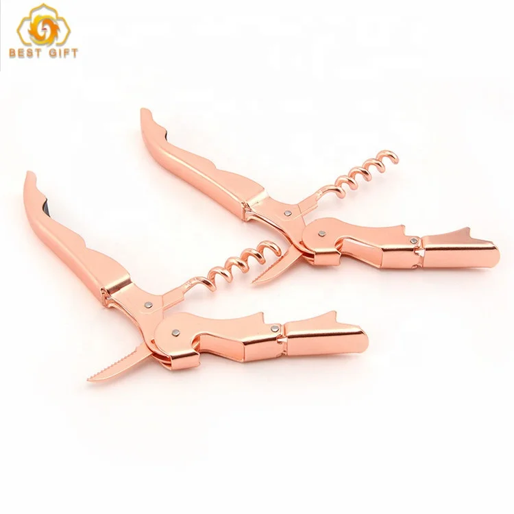 Новый тип, оптовая продажа, открывалка для бутылок из розового золота, открывалка для бутылок с красным вином