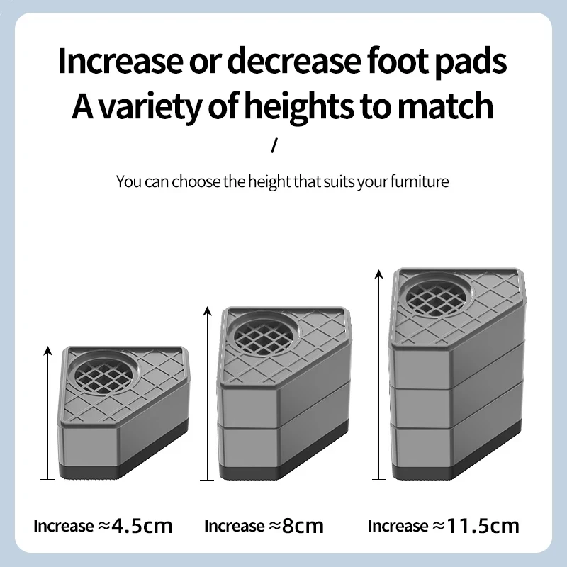 Washing Machine Refrigerator Furniture Fixed Raiser Stand Universal Anti Vibration Pads for Washing Machine 4 pcs