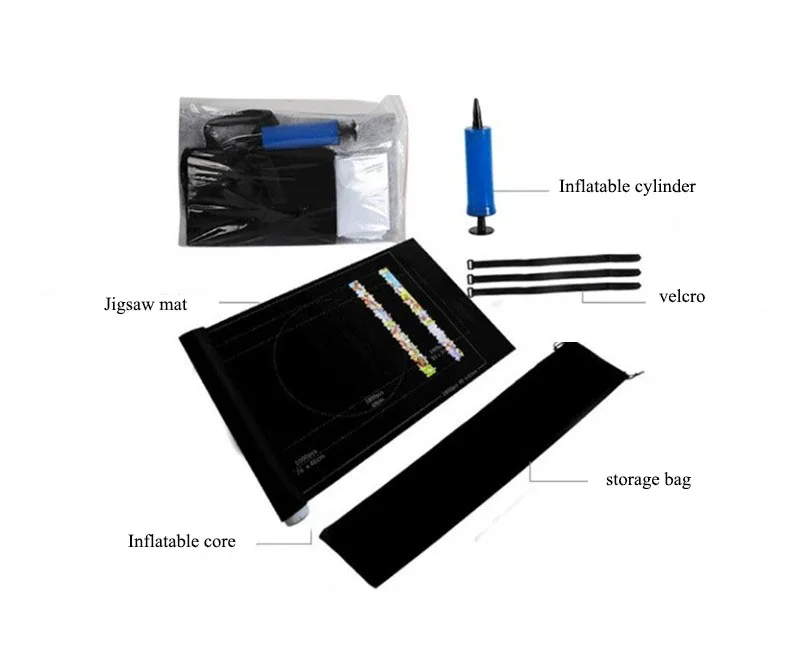 Jigsaw Mat Kid Portable Puzzle Saver Roll It Up Storage Puzzle Felt Desk Mat Game Black 3000pcs Felt  Puzzle Mat