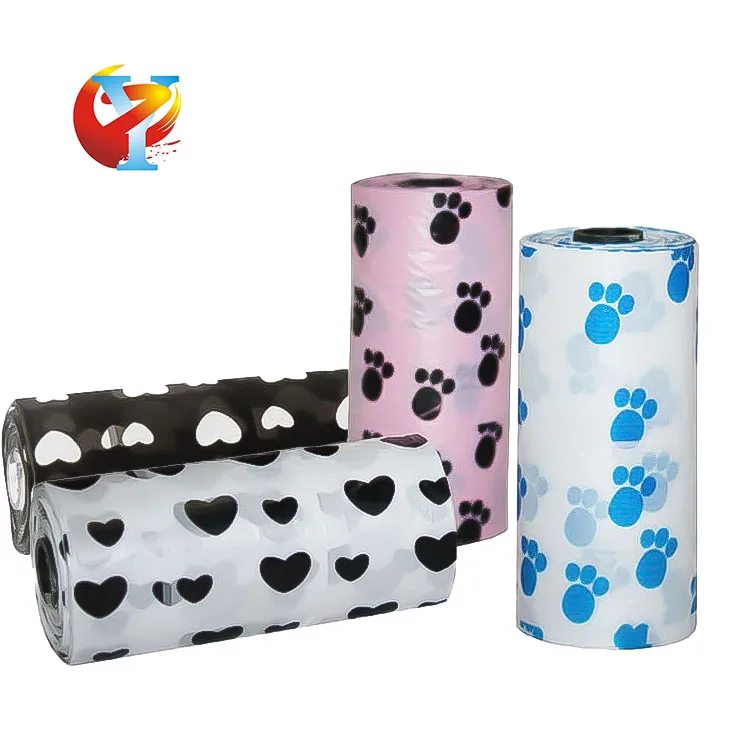 Wholesale custom printed good quality 100% biodegradable plastic pet waste bag dog poop bags trash bag