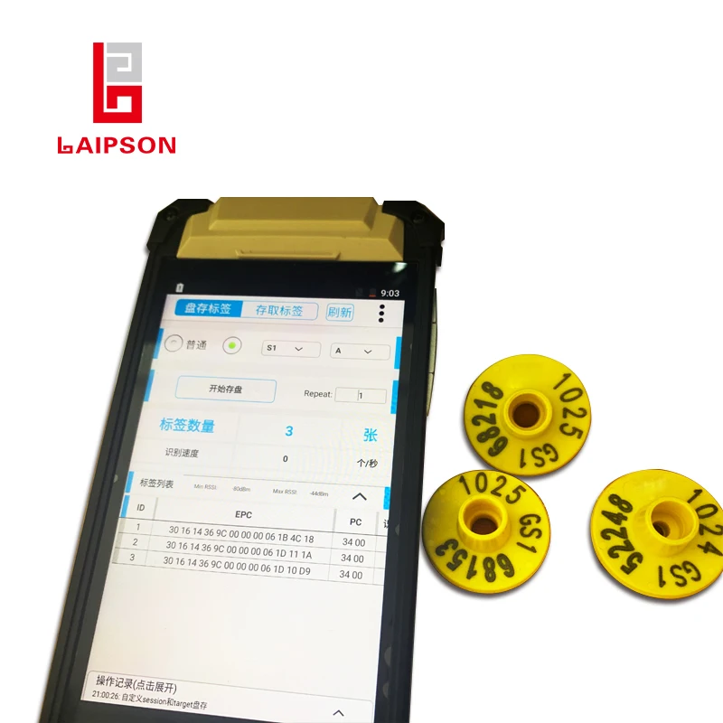 LAIPSON uhf rfid свиные ушные метки электронные Ушные бирки для крупного рогатого скота