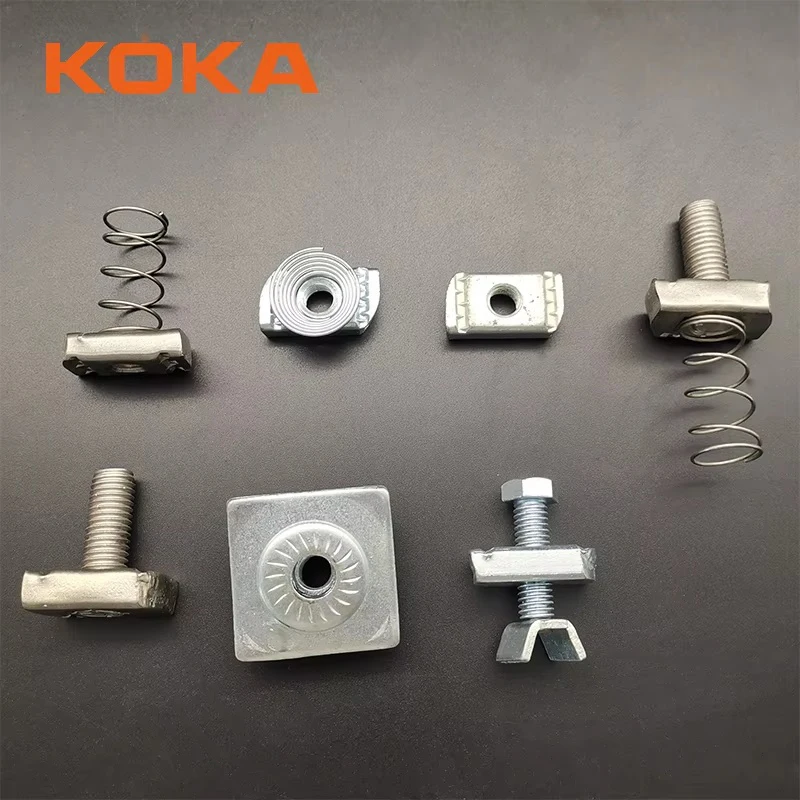 Hot Sale Heavy Duty M8 M10 Unistrut Spring Nut Hot Dip Galvanized Combo Nut with Washer