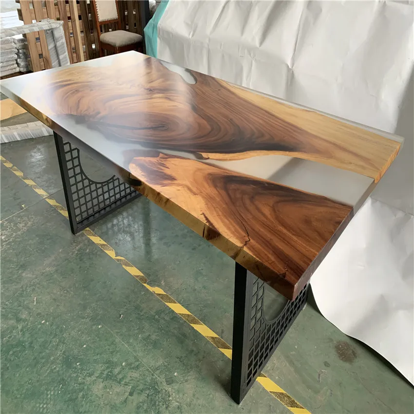 Round stainless powder coating steel table leg iron industrial furniture legs  square metal rose gold   Epoxy resin table