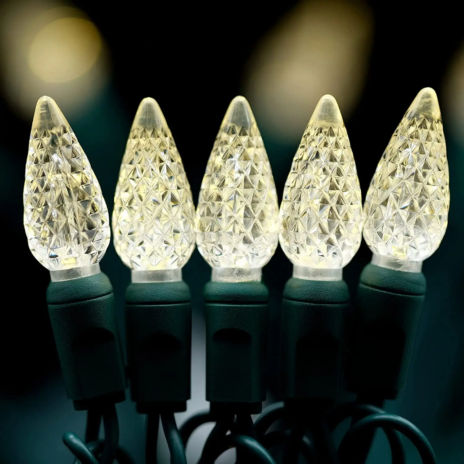 UL 100 Bulbs LED C6 Christmas String Lights