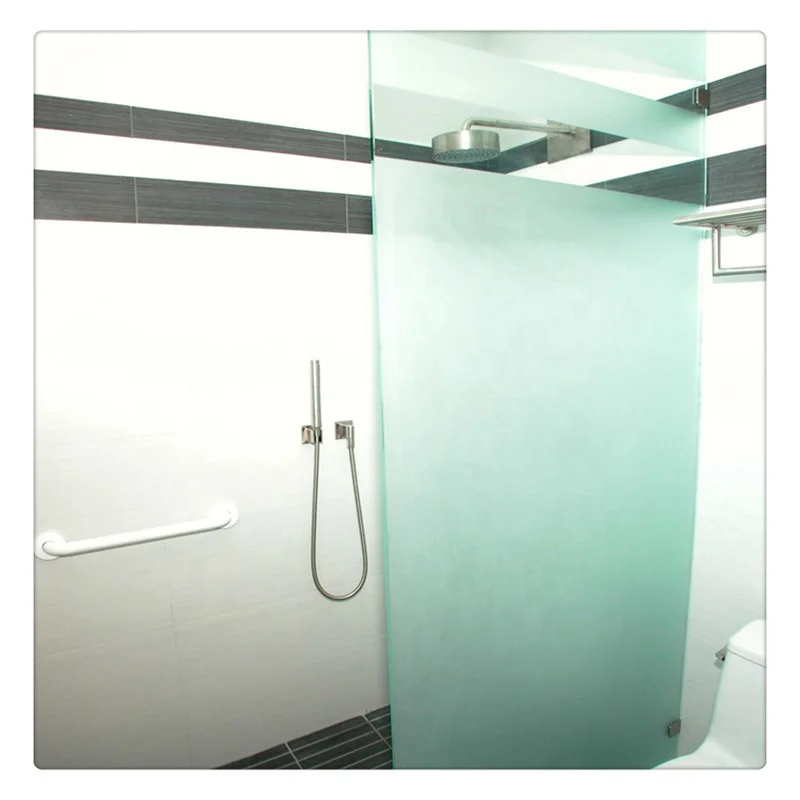 Customized 8mm 10mm 12mm Toughened Designer Frosted Glass For Shower & Office Dividers