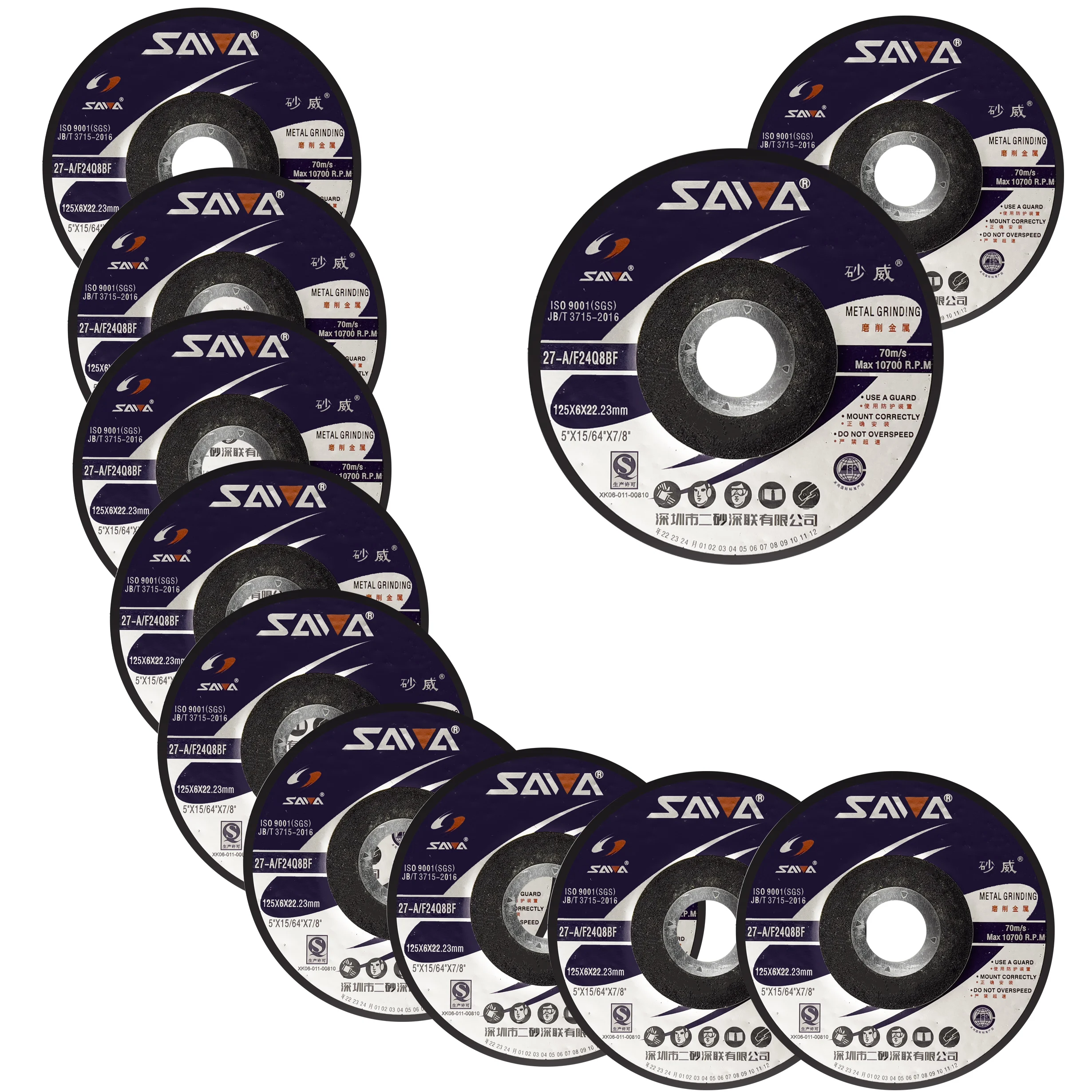 Premium 125x6x22mm Aluminum Oxide Grinding Wheels Abrasive Wheel For Polishing Steel