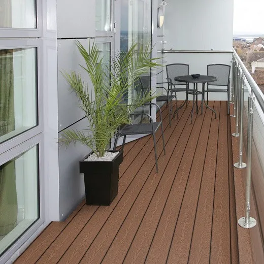 WPC Manufacturer Golden Teak 3D embossing WPC flooring 24*145mm Outdoor Anti-slip WPC decking
