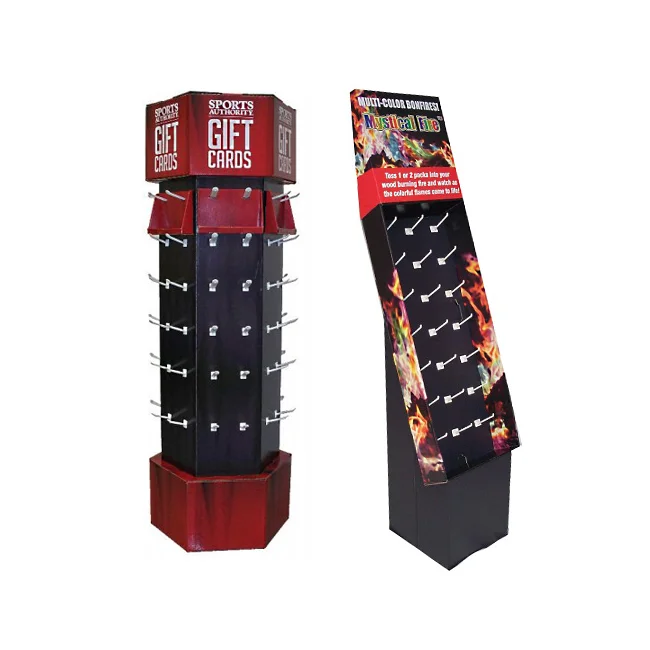 Свободно стоящая вешалка totem pop, Рекламный Крючок, рекламный картонный дисплей для карт