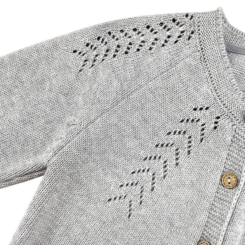 OEM ODM Factory Newborn Baby Winter Knitted Clothes Fashion Cotton Pointelle Baby Knit Sweater