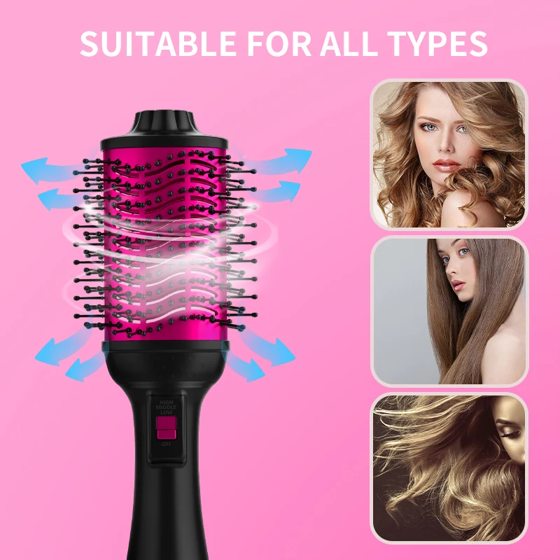 035 Professional 1000w Hot Ceramic Dual voltage 3 In 1 One Step Blow Hair Dryer Volumizer Hot Air Brush