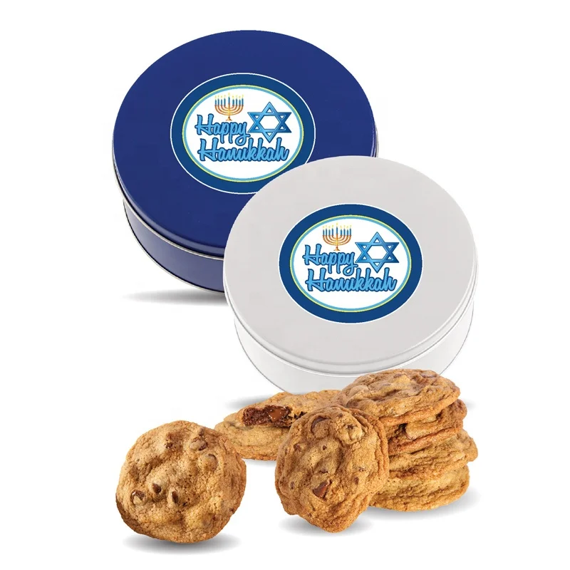 Hot Sale Round Metal Cookie Tin With Lid Food Grade Butter Cookie Biscuit Chocolate Metal Cans Sweets Baking Cake Tins